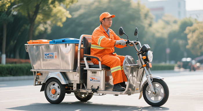 YuejiujiuSanitation Tricycles：阳春县Eco-friendly局 “Anti-corrosionEfficient transport tool”